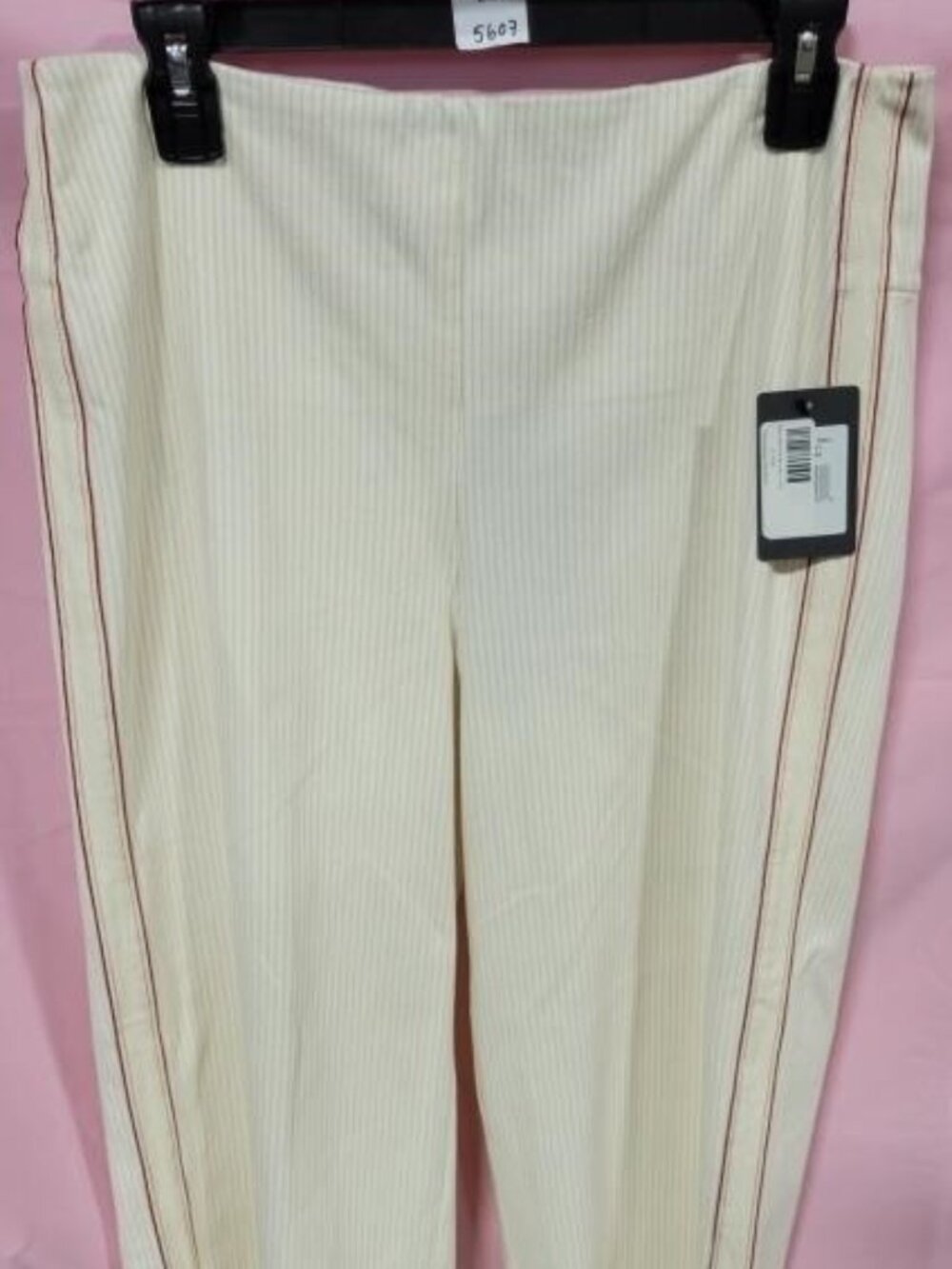 LYSSE WIDE-LEG PINSTRIPE CROP PANTS - L